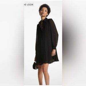 NWT - Michael Kors Georgette Pleated Shirt Dress